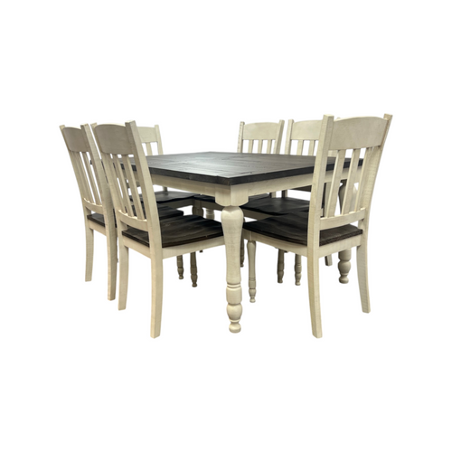 Lark Manor Aashma 6 - Person Extendable Solid Wood Top Four Leg Dining Set, image 17