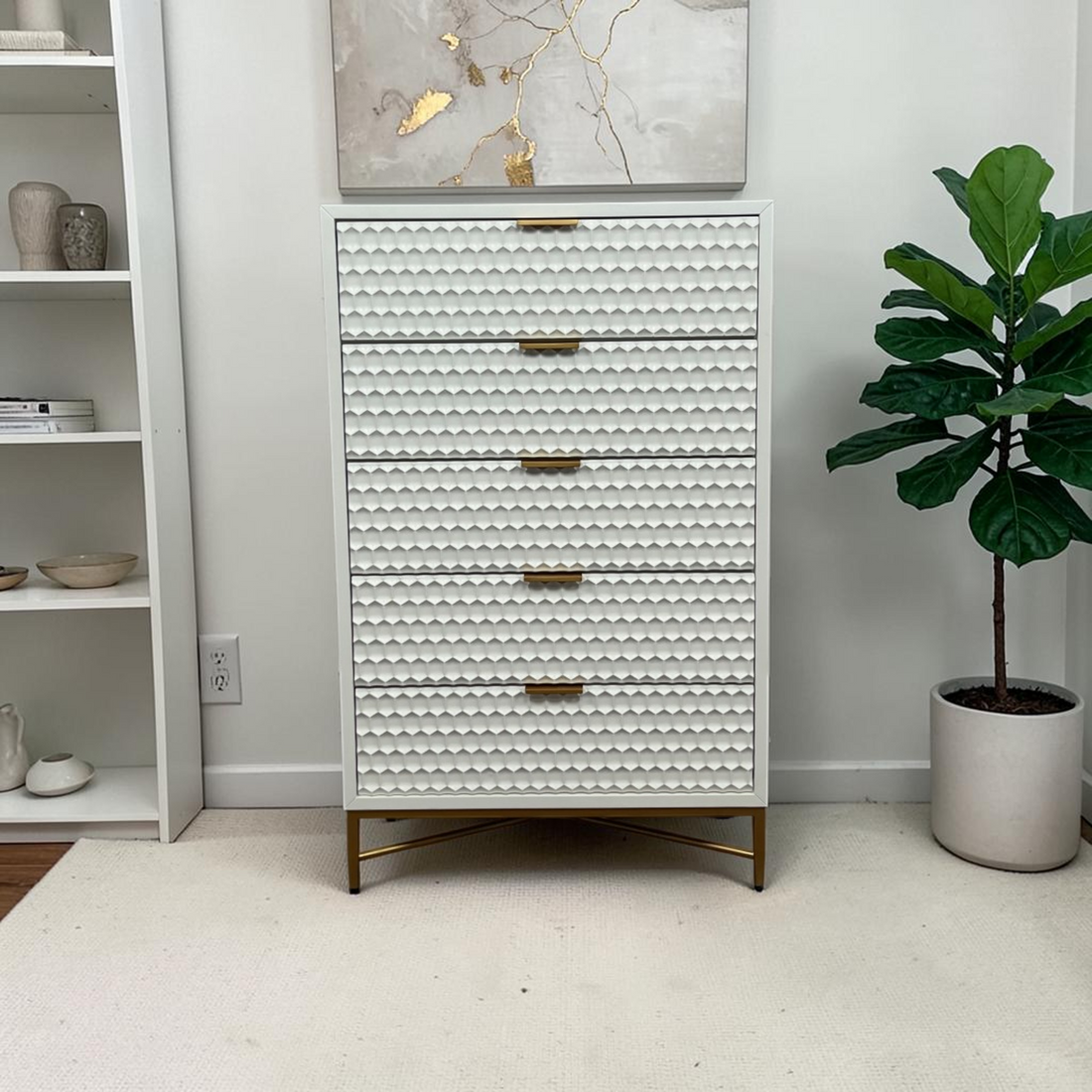 AllModern Capra 30" W 5-Drawer Wood Standard Dresser
