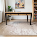 Infinity Furniture Import Solid Wood Top Metal Base Writing Desk