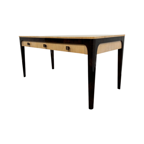 Infinity Furniture Import Solid Wood Top Metal Base Writing Desk, image 4