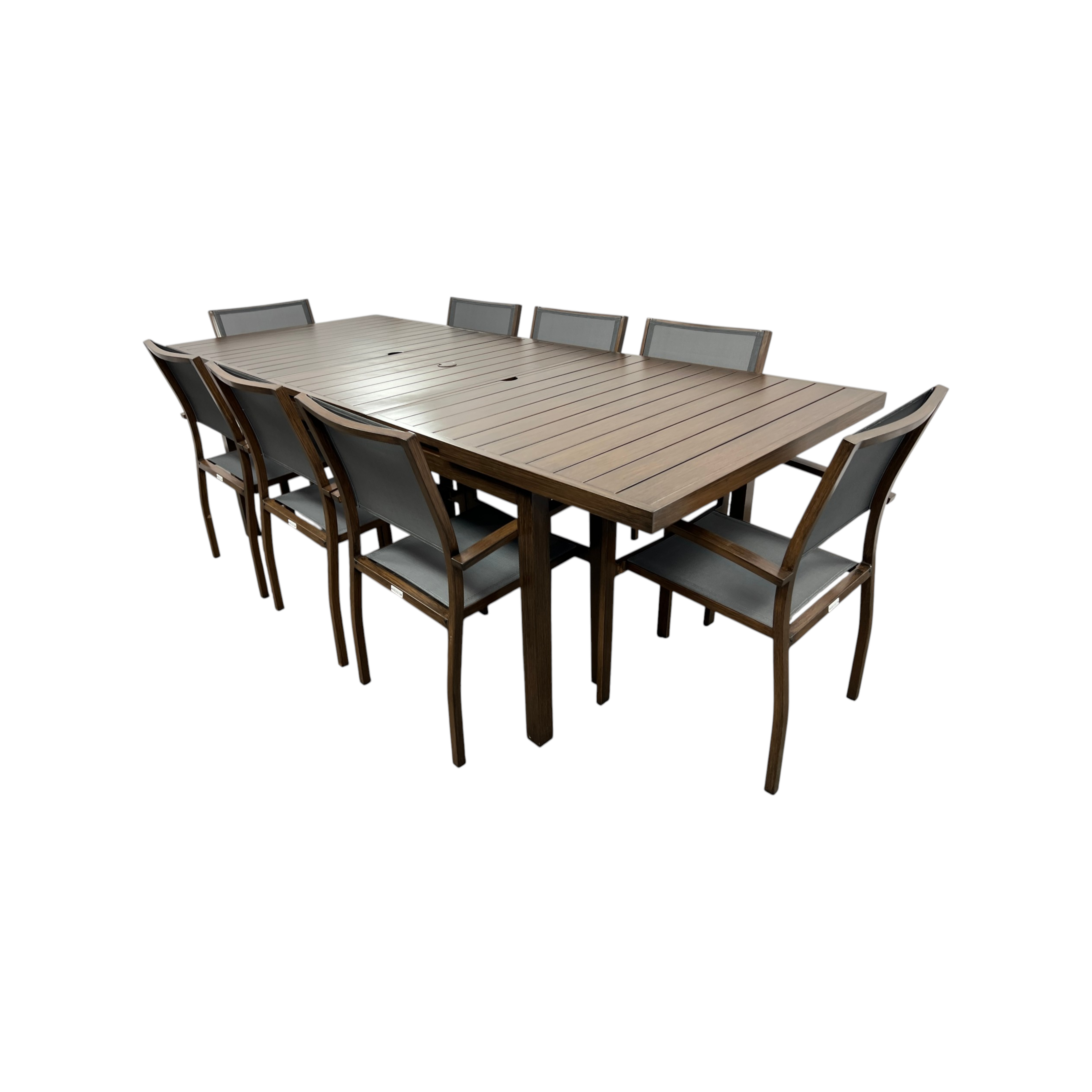 HIGOLD Heck 9 Pieces Extendable Outdoor Patio Dining Set For Eight Person, Powder Coating Aluminum