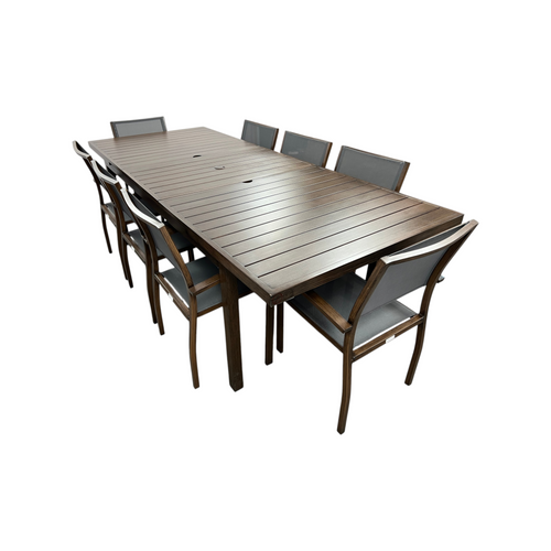 HIGOLD Heck 9 Pieces Extendable Outdoor Patio Dining Set For Eight Person, Powder Coating Aluminum, image 5
