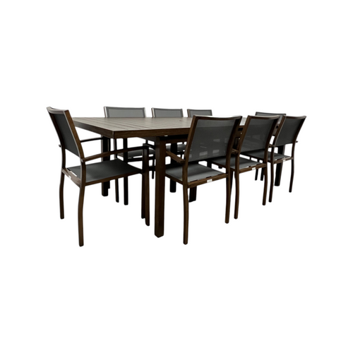 HIGOLD Heck 9 Pieces Extendable Outdoor Patio Dining Set For Eight Person, Powder Coating Aluminum, image 8