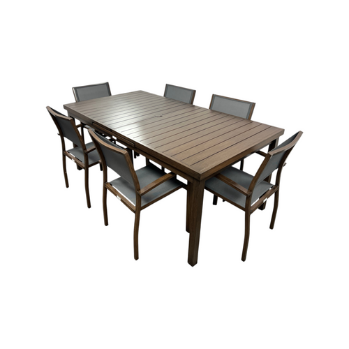 HIGOLD Heck 9 Pieces Extendable Outdoor Patio Dining Set For Eight Person, Powder Coating Aluminum, image 13
