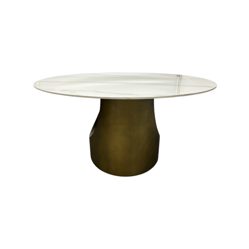 POVISON Modern Sintered Stone Round Dining Table with U-shaped Leg, Seats 4 to 6, Kitchen Table for Living Room, image 15