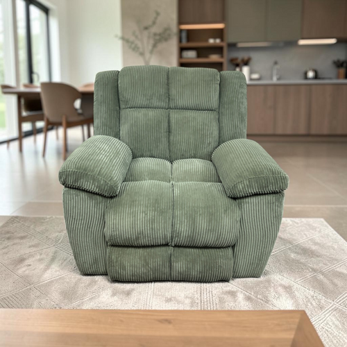 Red Barrel Studio Manual Recliner Chair With Padded Armrests - Overstuffed Corduroy Upholstery, image 1