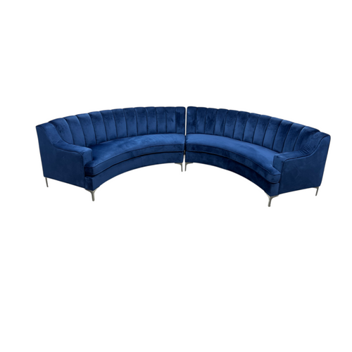 Mercer41 Steubenville Velvet Curved Sectional Symmetrical, image 3