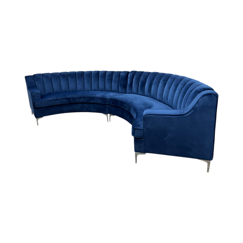 Mercer41 Steubenville Velvet Curved Sectional Symmetrical, image 4