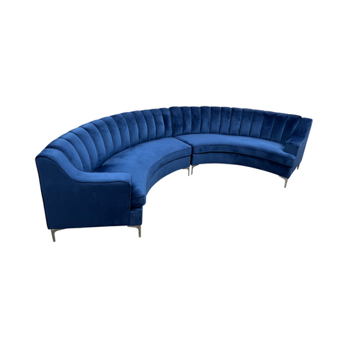 Mercer41 Steubenville Velvet Curved Sectional Symmetrical, image 8