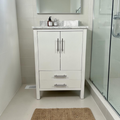 AllModern Kiara 24" Carrara Marble Single Bathroom Vanity