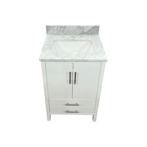 AllModern Kiara 24" Carrara Marble Single Bathroom Vanity, image 3