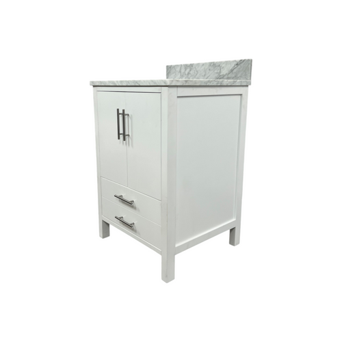 AllModern Kiara 24" Carrara Marble Single Bathroom Vanity, image 4