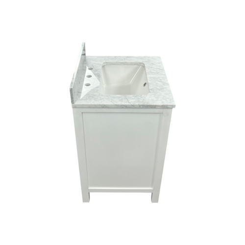 AllModern Kiara 24" Carrara Marble Single Bathroom Vanity, image 5