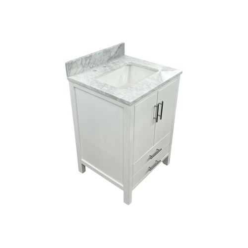 AllModern Kiara 24" Carrara Marble Single Bathroom Vanity, image 7