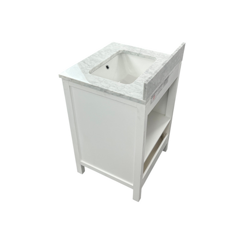 AllModern Kiara 24" Carrara Marble Single Bathroom Vanity, image 16