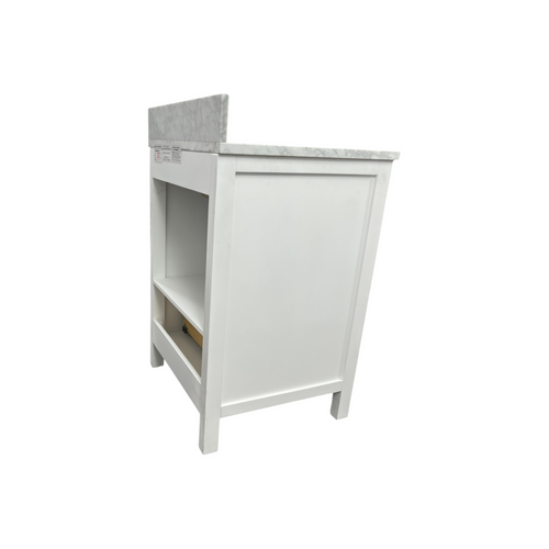 AllModern Kiara 24" Carrara Marble Single Bathroom Vanity, image 17