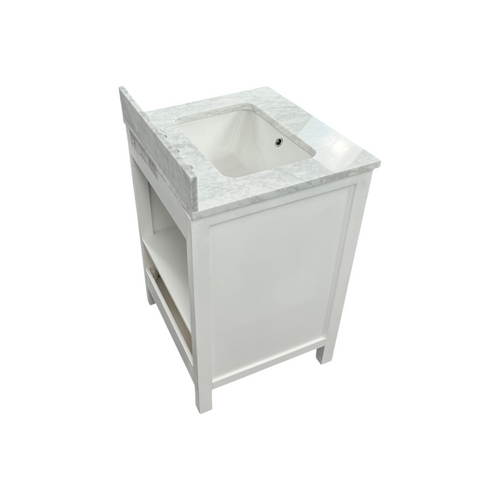 AllModern Kiara 24" Carrara Marble Single Bathroom Vanity, image 18