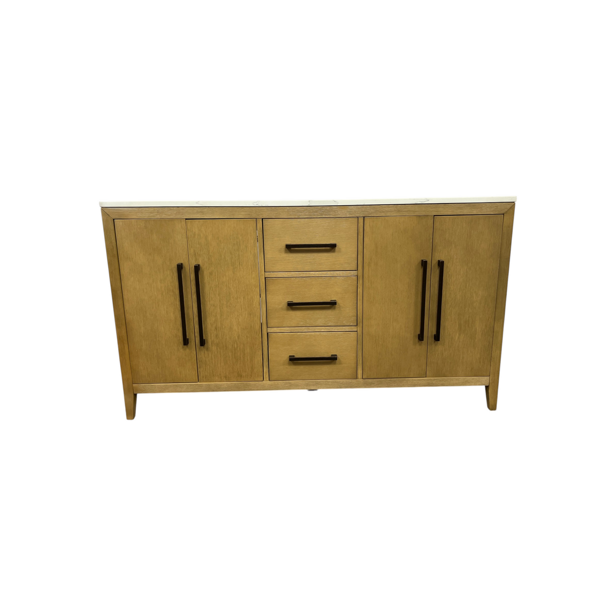 Highbury Furnishings Alsup 60'' Double Bathroom Vanity with Quartz Top
