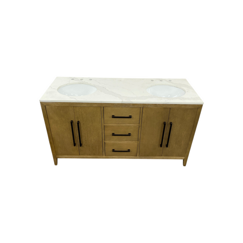 Highbury Furnishings Alsup 60'' Double Bathroom Vanity with Quartz Top, image 3