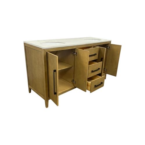 Highbury Furnishings Alsup 60'' Double Bathroom Vanity with Quartz Top, image 5