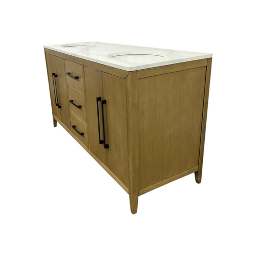 Highbury Furnishings Alsup 60'' Double Bathroom Vanity with Quartz Top, image 7