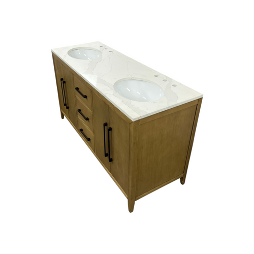 Highbury Furnishings Alsup 60'' Double Bathroom Vanity with Quartz Top, image 8