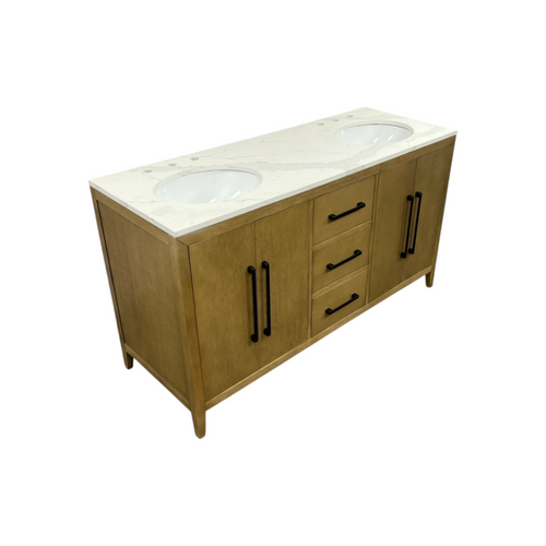 Highbury Furnishings Alsup 60'' Double Bathroom Vanity with Quartz Top, image 17