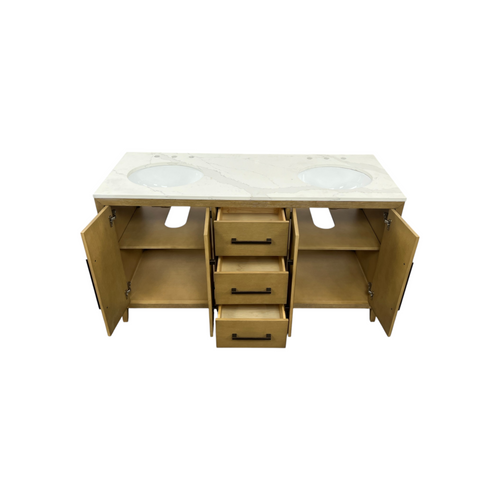 Highbury Furnishings Alsup 60'' Double Bathroom Vanity with Quartz Top, image 19