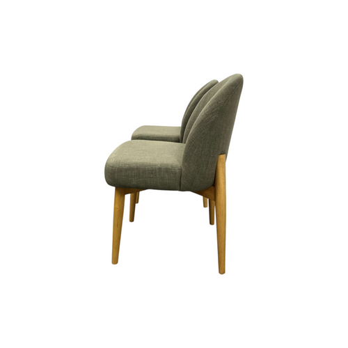 George Oliver Hillier Linen Blend Parson Chairs with Solid Wood Legs (Set of 2), image 5