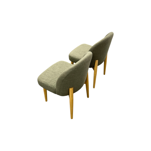 George Oliver Hillier Linen Blend Parson Chairs with Solid Wood Legs (Set of 2), image 8