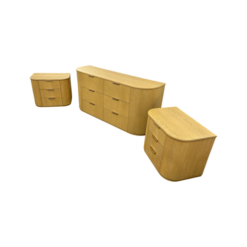 Orren Ellis Queensbury Solid Wood Fluted Dresser And Queensbury Solid Wood Fluted Nightstand Set, image 4