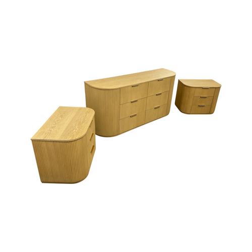 Orren Ellis Queensbury Solid Wood Fluted Dresser And Queensbury Solid Wood Fluted Nightstand Set, image 10