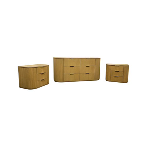 Orren Ellis Queensbury Solid Wood Fluted Dresser And Queensbury Solid Wood Fluted Nightstand Set, image 11
