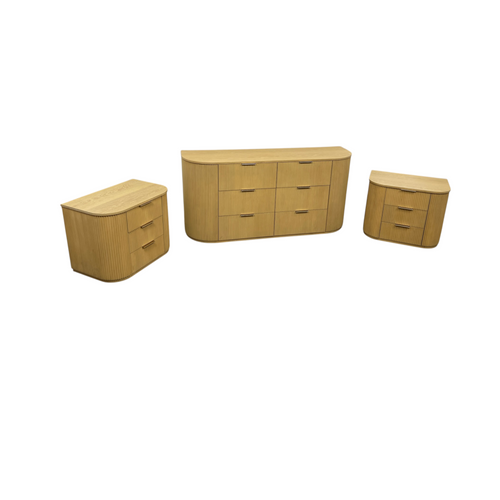 Orren Ellis Queensbury Solid Wood Fluted Dresser And Queensbury Solid Wood Fluted Nightstand Set, image 12