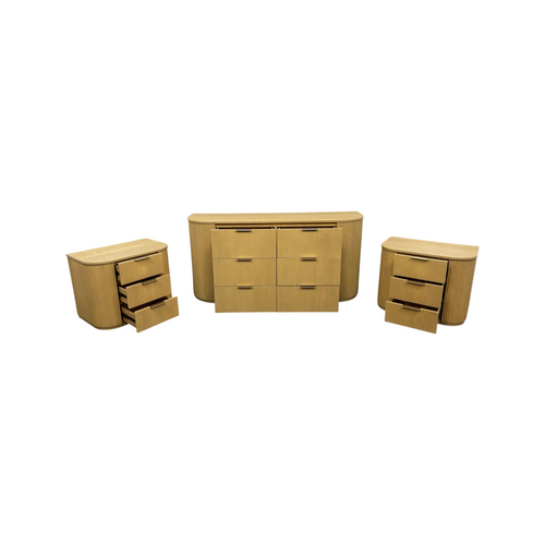 Orren Ellis Queensbury Solid Wood Fluted Dresser And Queensbury Solid Wood Fluted Nightstand Set, image 13