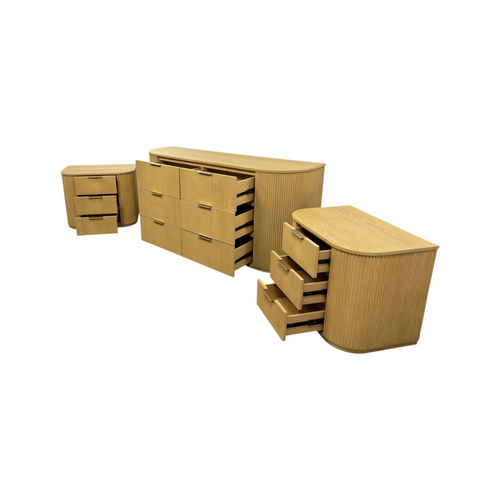 Orren Ellis Queensbury Solid Wood Fluted Dresser And Queensbury Solid Wood Fluted Nightstand Set, image 14
