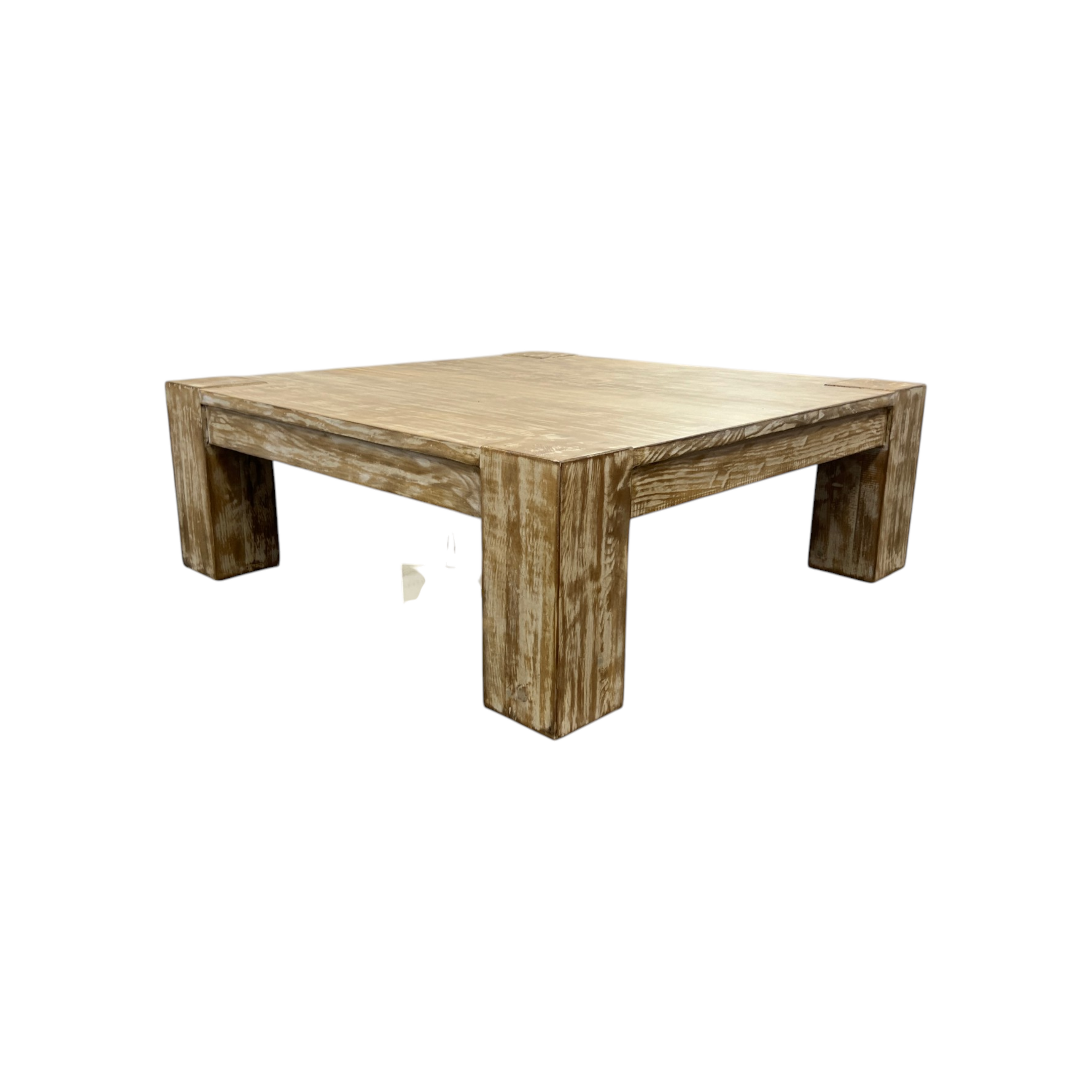 Dovetail Furniture Parson Reclaimed Pine Wood Coffee Table, Natural