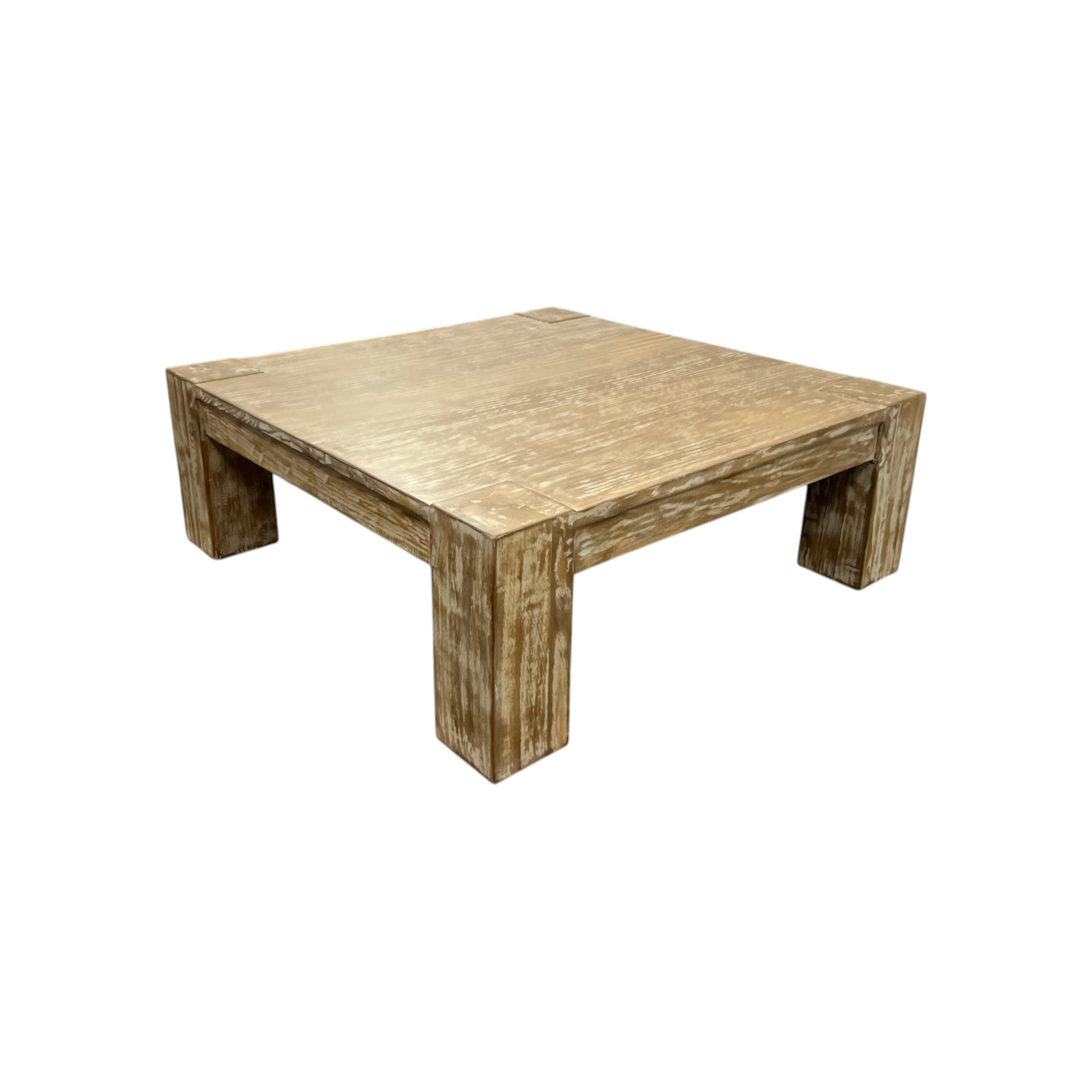 Dovetail Furniture Parson Reclaimed Pine Wood Coffee Table, Natural