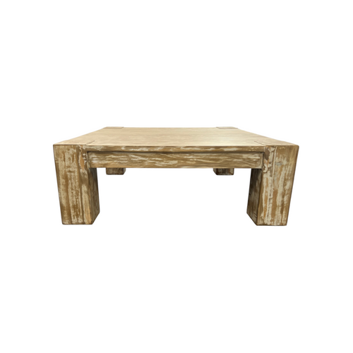 Dovetail Furniture Parson Reclaimed Pine Wood Coffee Table, Natural, image 4