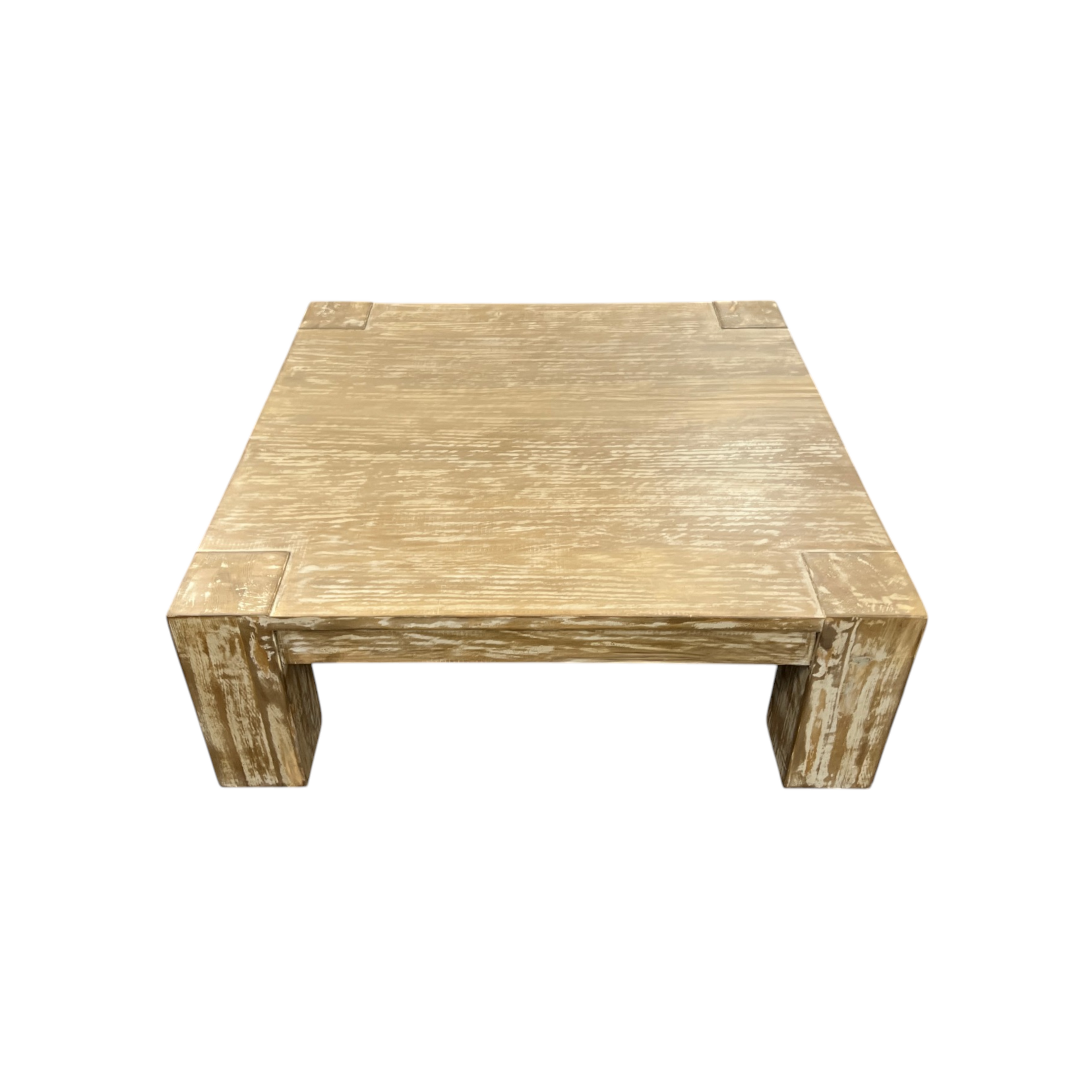 Dovetail Furniture Parson Reclaimed Pine Wood Coffee Table, Natural
