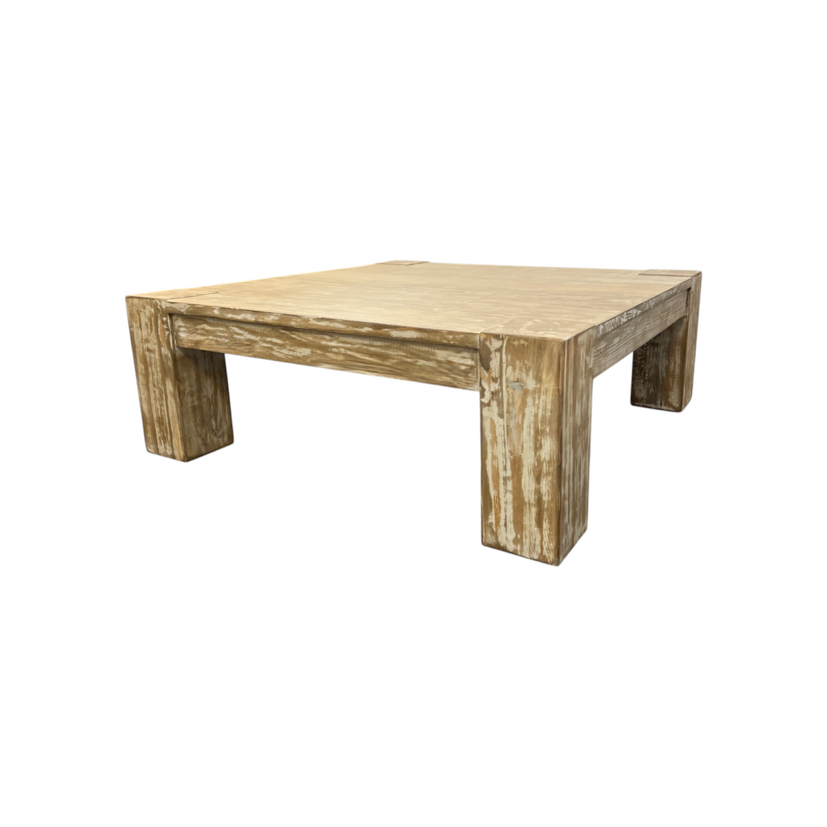 Dovetail Furniture Parson Reclaimed Pine Wood Coffee Table, Natural