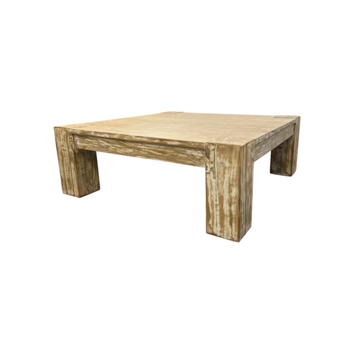 Dovetail Furniture Parson Reclaimed Pine Wood Coffee Table, Natural, image 6