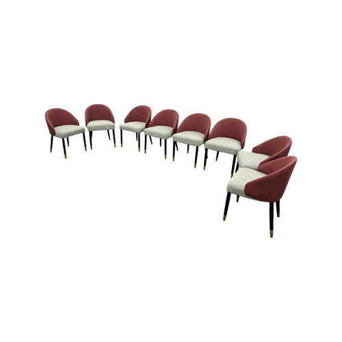 Mercer41 Kimla Faux Leather Solid Back Side Chair With Metal Leg (Set of 8), image 2