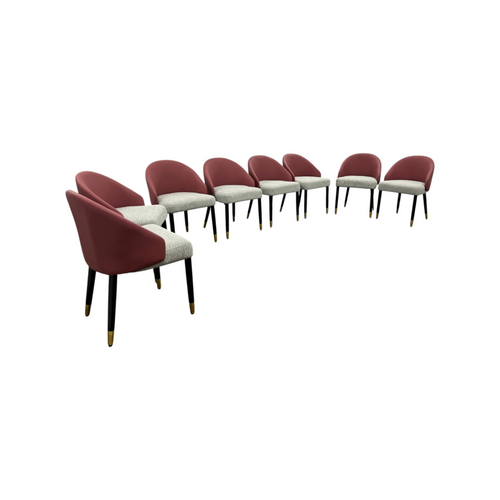 Mercer41 Kimla Faux Leather Solid Back Side Chair With Metal Leg (Set of 8), image 5