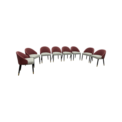 Mercer41 Kimla Faux Leather Solid Back Side Chair With Metal Leg (Set of 8), image 6