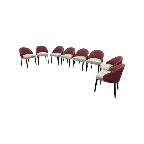 Mercer41 Kimla Faux Leather Solid Back Side Chair With Metal Leg (Set of 8), image 7