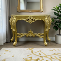 Bloomsbury Market American Solid Oak Carved Entryway Console Table