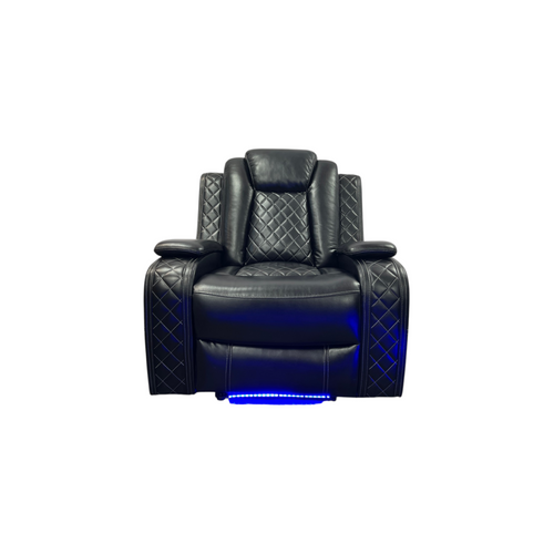 Latitude Run Amaceson 3 - Piece Movie Theater Vegan Leather Power Reclining Set with LED,Reading Light ,Storage Console (Set of 3), image 8