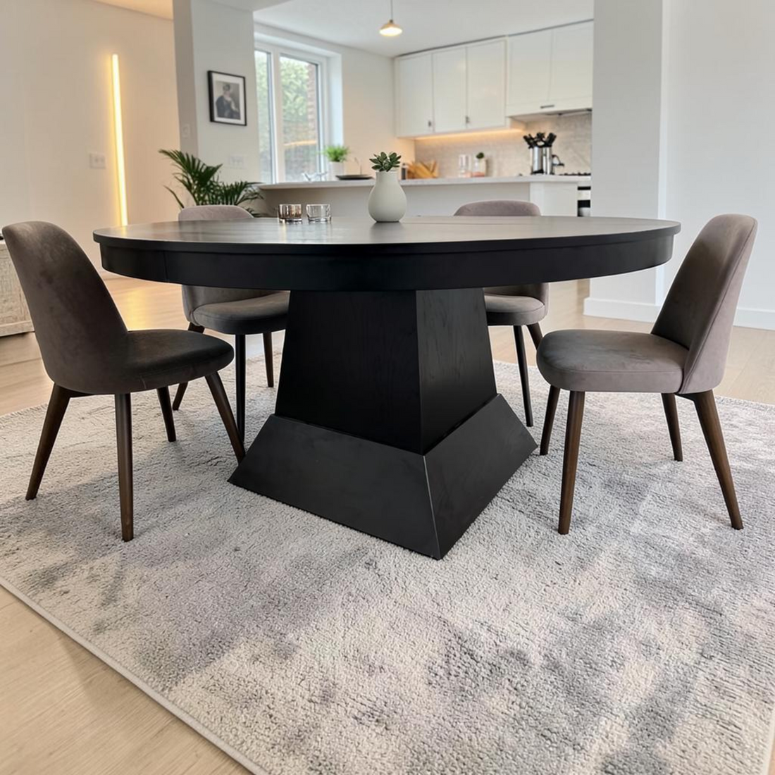Joss and Main Laudine Extendable Oak Oval Dining Table