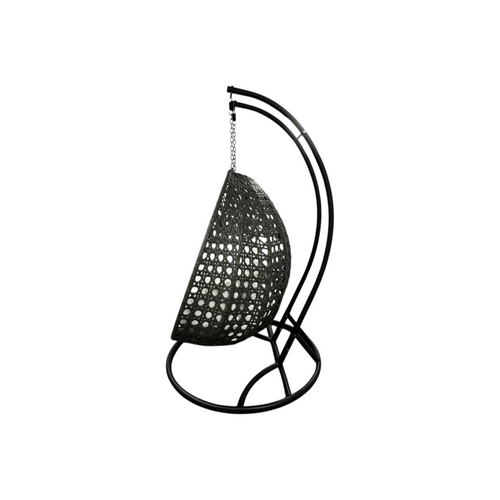 Dakota Fields Mendoza 2-Person Wicker Outdoor Egg Chair with Stand & Cushions – UV-Resistant Double Hanging Swing Chair for Patio & Garden, image 4